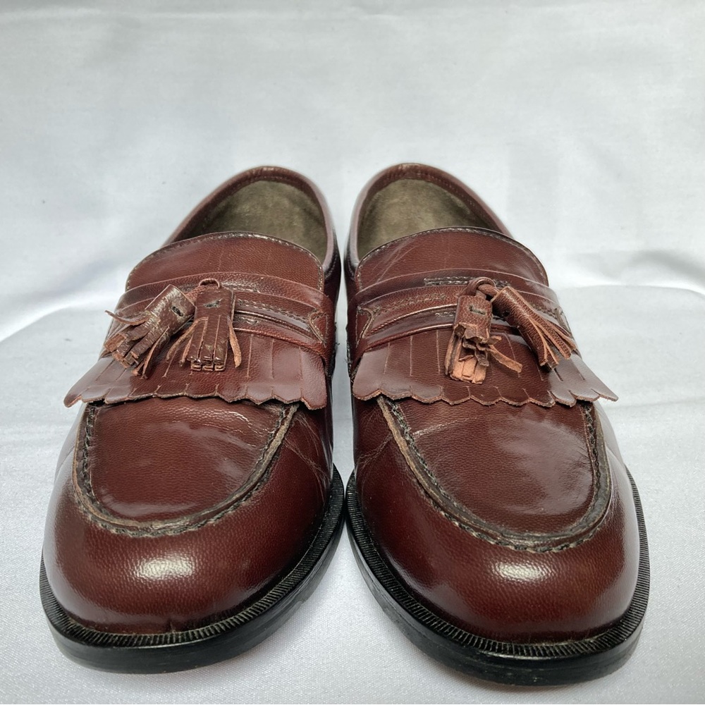 Nunn Bush Dress Flex Tassel Loafers Slip on Brown Leather - Picture 3 of 10